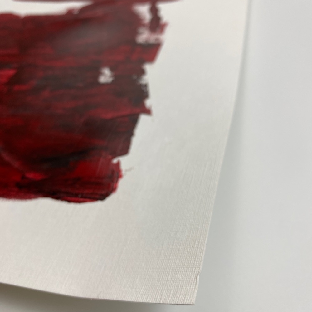 Abstract Acrylic Original Painting On Canvas Paper 9X12 Wall Art Red - Picture 4 of 6